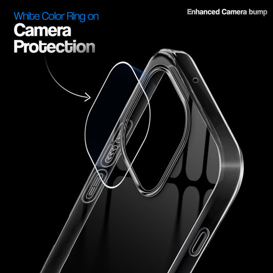 Crystal Clear Anti-Yellow Transparent Back Cover Case With Camera Ring Protection for Oppo Find X9 5G