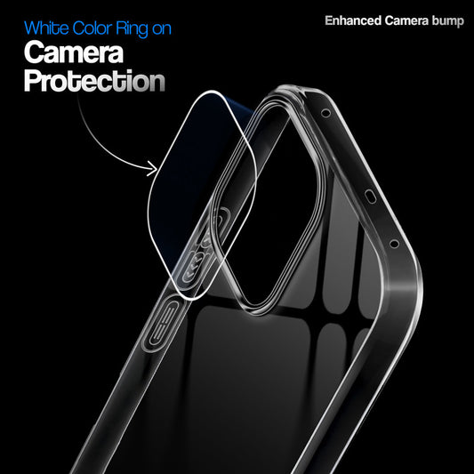 Crystal Clear Anti-Yellow Transparent Back Cover Case With Camera Ring Protection for Oppo Reno 15C 5G