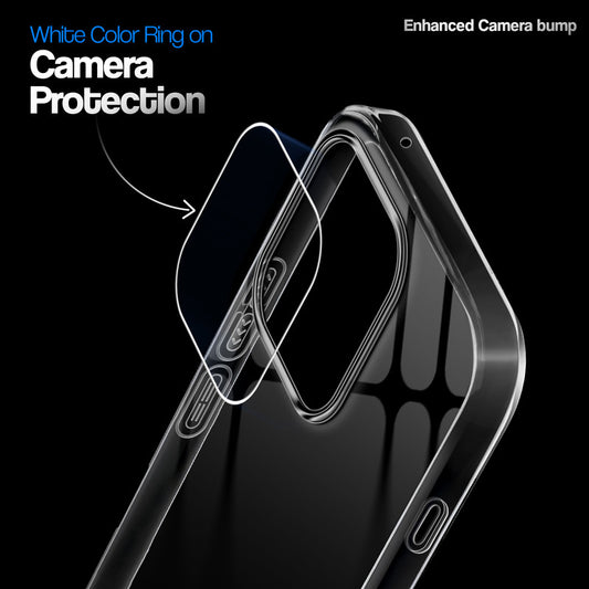 Crystal Clear Anti-Yellow Transparent Back Cover Case With Camera Ring Protection for Oppo Reno 16C 5G