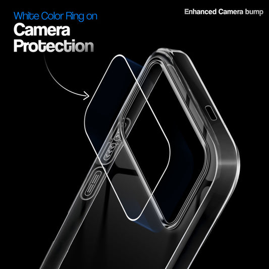 Crystal Clear Anti-Yellow Transparent Back Cover Case With Camera Ring Protection for Poco F8 Pro 5G