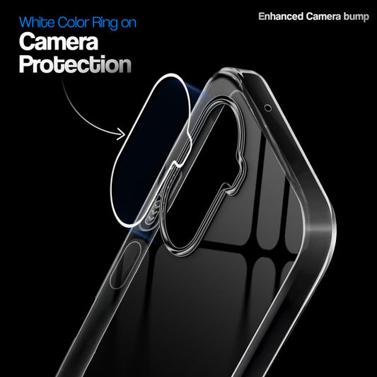 Crystal Clear Anti-Yellow Transparent Back Cover Case With Camera Ring Protection for Poco M7 Plus 5G
