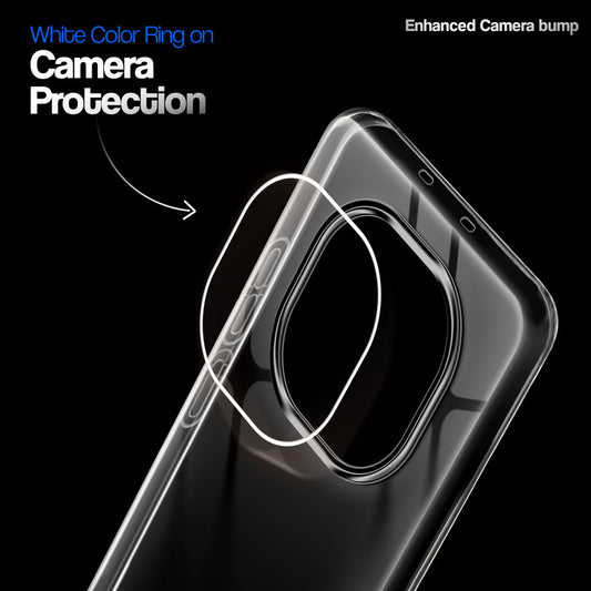 Crystal Clear Anti-Yellow Transparent Back Cover Case With Camera Ring Protection for Poco M8 5G