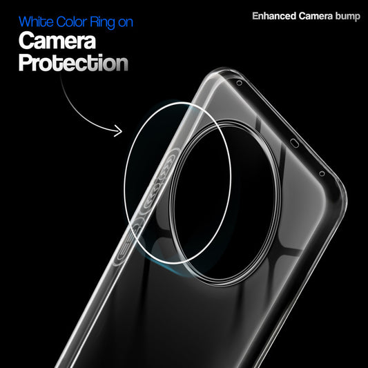 Crystal Clear Anti-Yellow Transparent Back Cover Case With Camera Ring Protection for Realme 14 Pro Plus 5G