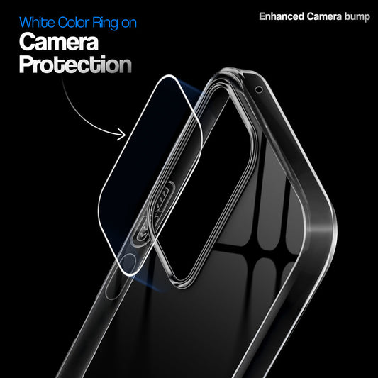 Crystal Clear Anti-Yellow Transparent Back Cover Case With Camera Ring Protection for Realme 16x 5G