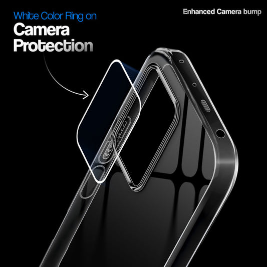 Crystal Clear Anti-Yellow Transparent Back Cover Case With Camera Ring Protection for Redmi Note 12 Pro Plus 5G