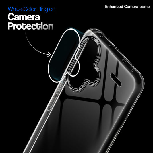 Crystal Clear Anti-Yellow Transparent Back Cover Case With Camera Ring Protection for Redmi Note 13 Pro Plus 5G