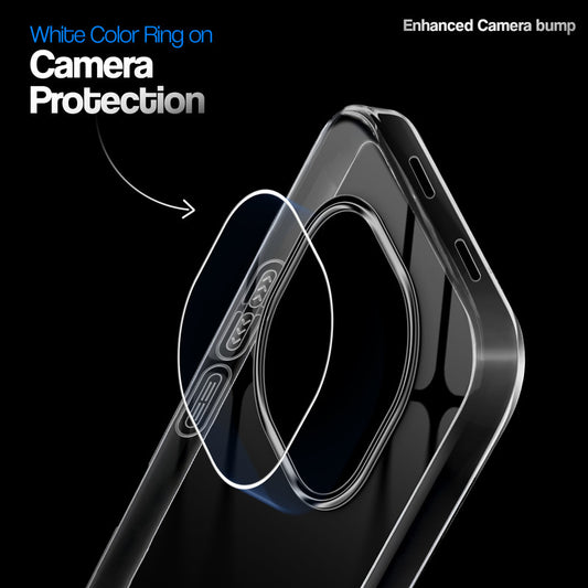 Crystal Clear Anti-Yellow Transparent Back Cover Case With Camera Ring Protection for Redmi Note 15 Pro 5G