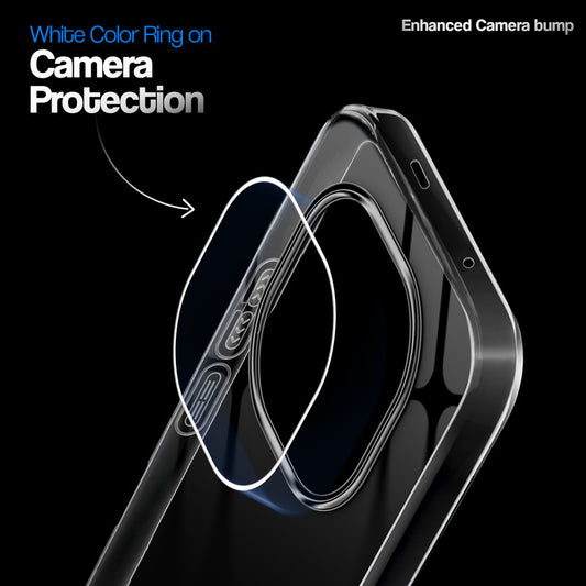 Crystal Clear Anti-Yellow Transparent Back Cover Case With Camera Ring Protection for Redmi Note 15 Pro Plus 5G