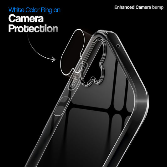 Crystal Clear Anti-Yellow Transparent Back Cover Case With Camera Ring Protection for Samsung A06 4G