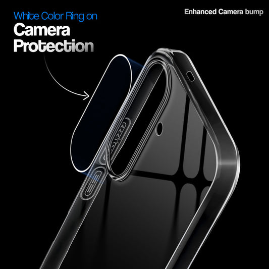 Crystal Clear Anti-Yellow Transparent Back Cover Case With Camera Ring Protection for Samsung S26 Plus 5G