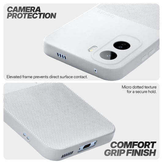 Durable Silicone Matte Back Cover with Textured Grip & Raised Camera Edges for Vivo T5 Pro 5G