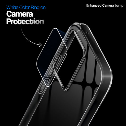 Crystal Clear Anti-Yellow Transparent Back Cover Case With Camera Ring Protection for Vivo V23 5G