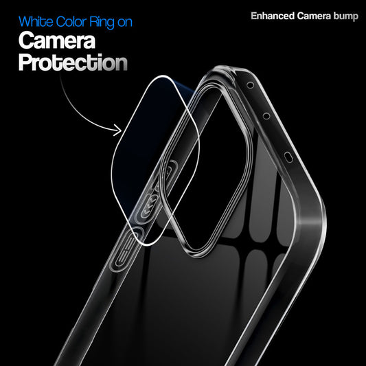 Crystal Clear Anti-Yellow Transparent Back Cover Case With Camera Ring Protection for Vivo V70 Elite 5G