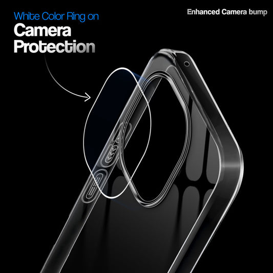 Crystal Clear Anti-Yellow Transparent Back Cover Case With Camera Ring Protection for iQOO 15 5G