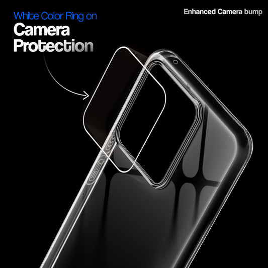 Crystal Clear Anti-Yellow Transparent Back Cover Case With Camera Ring Protection For Motorola Moto Edge 60 Fusion 5G