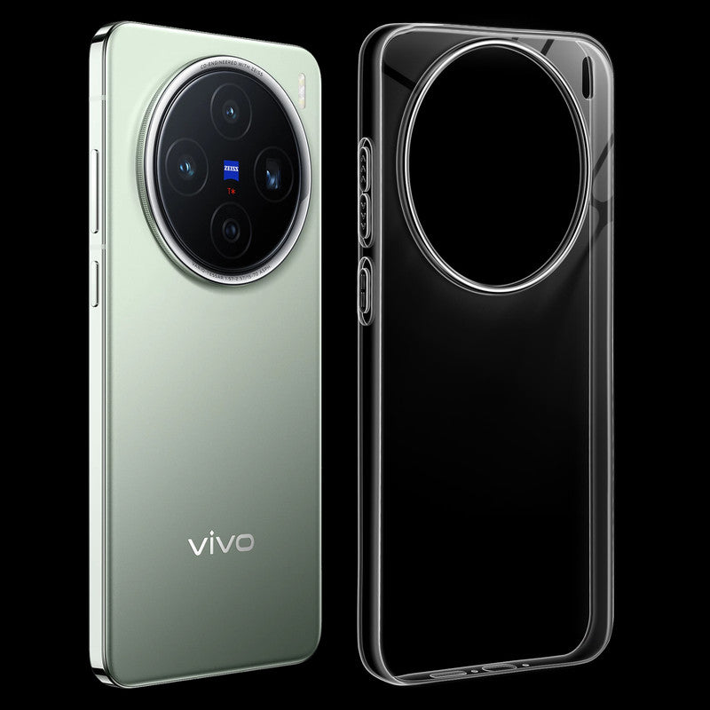Crystal Clear Anti-Yellow Transparent Back Cover Case With Camera Ring Protection for Vivo X200T 5G