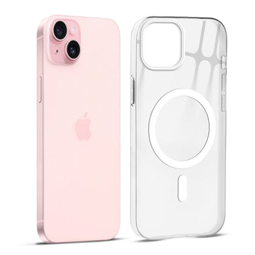 Anti-Yellow Colored Camera Line Case Support Wireless Charging Back Cover For Apple iPhone 15 Plus