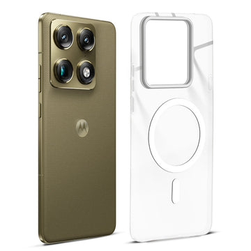 Anti-Yellow Colored Camera Line Case Support Wireless Charging Back Cover For Motorola Signature