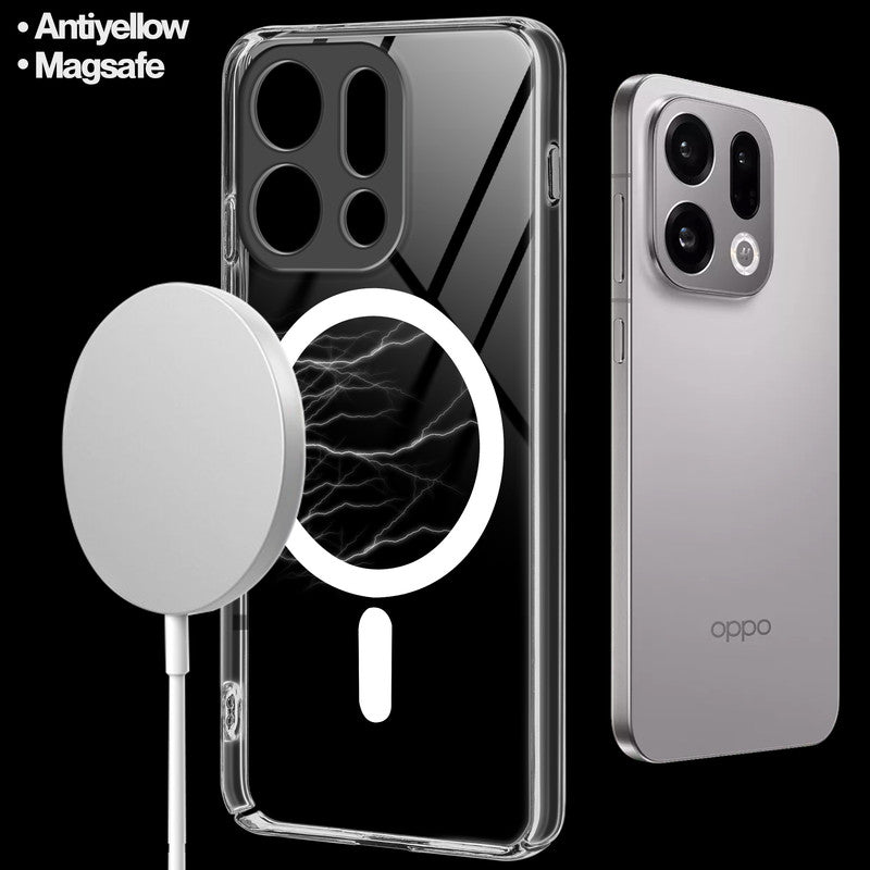 Colored Transparent Anti-Yellowing Wireless Charging Support Case For Oppo Find X9 5G