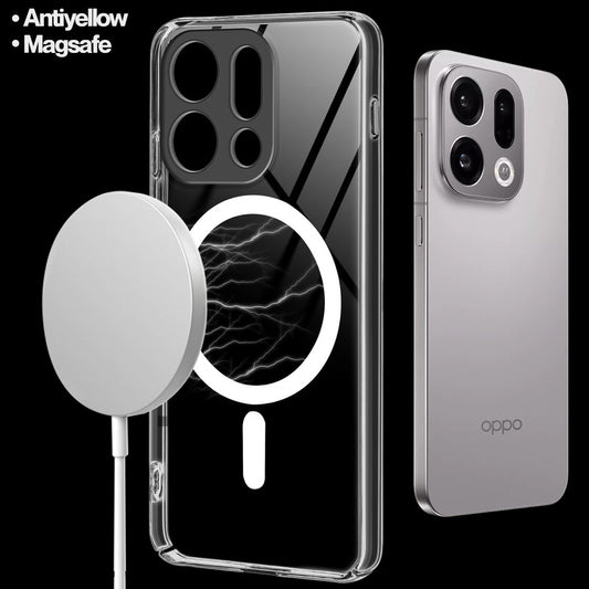 Colored Transparent Anti-Yellowing Magnetic Accessory Support Case For Oppo Find X9s 5G