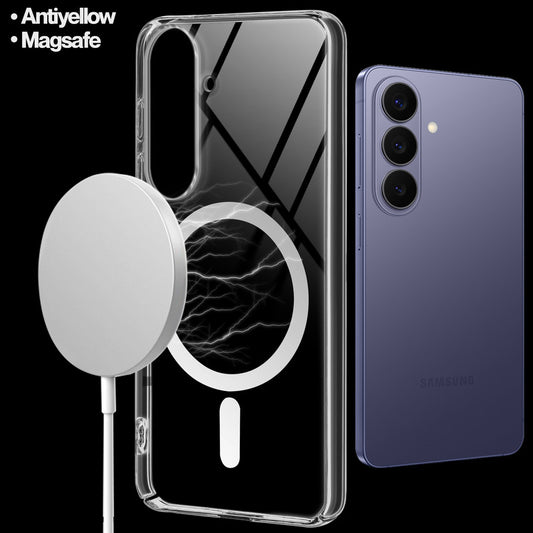 Colored Transparent Anti-Yellowing Wireless Charging Support Case For Samsung S26 Plus 5G
