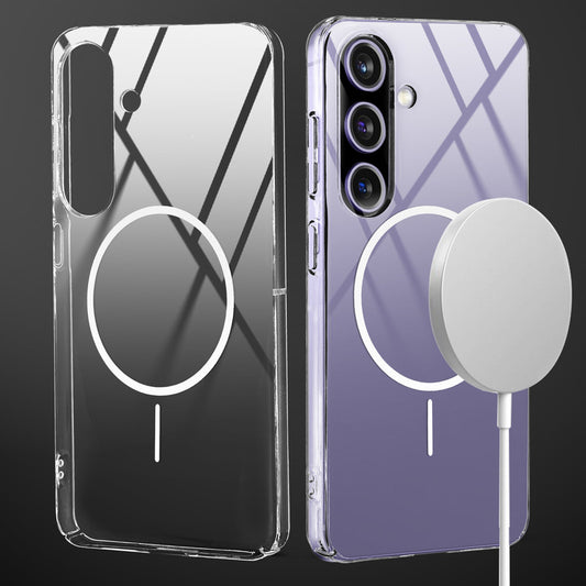 Crystal Clear Transparent Hard Back Anti-Yellowing with MagSafe Compatibility Phone Case For Samsung A56 5G