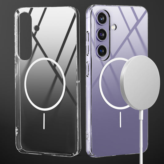 Crystal Clear Transparent Hard Back Anti-Yellowing with MagSafe Compatibility Phone Case For Samsung S23 FE 5G