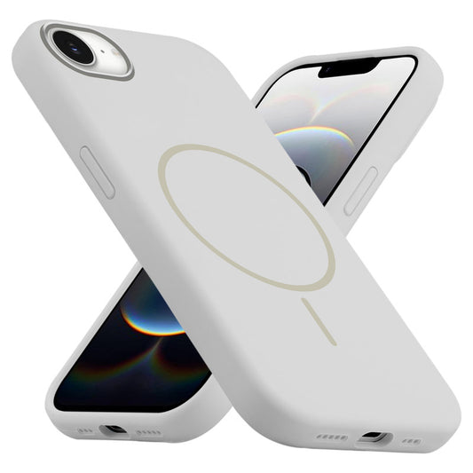 Liquid Silicon With Microfiber Lining Back Case For Apple iPhone 16e (MagSafe Compatible)
