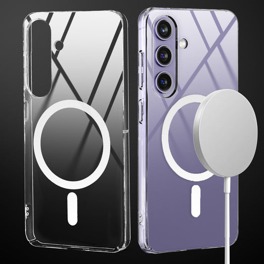 Crystal Clear Hard Back Anti-Yellowing with MagSafe Compatibility Phone Case For Samsung S24 FE 5G