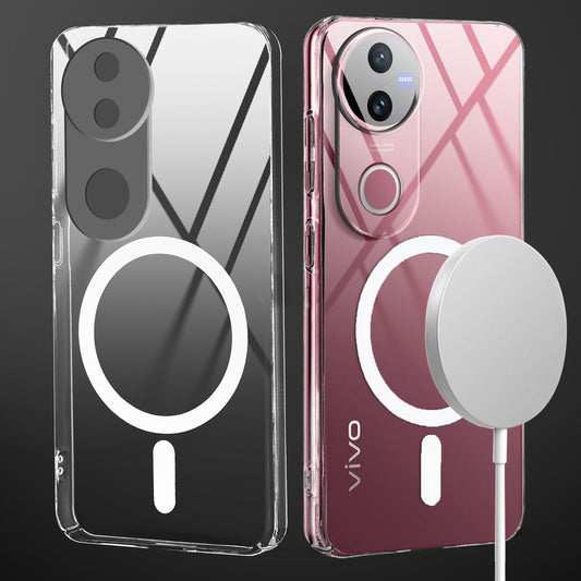 Crystal Clear Hard Back Anti-Yellowing with MagSafe Compatibility Phone Case For Vivo V50 5G