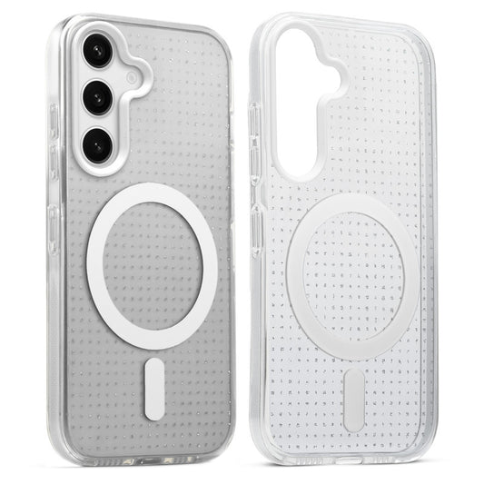 Stunning Dual Shade Starry MagSafe Hard Back Case for Samsung S24 5G with Colourful Raised Camera Edges