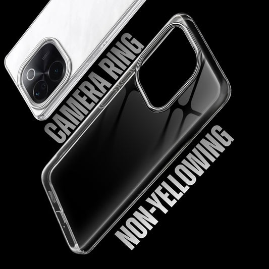 Crystal Shield Hard Case with Anti-Yellowing and Colorful Camera Guard for iQOO Z9s Pro 5G