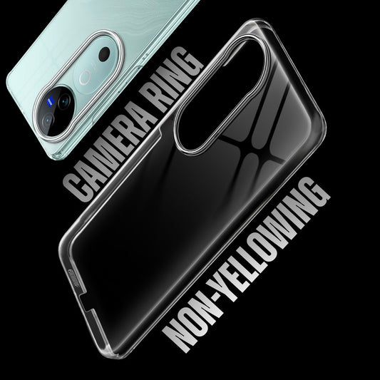 Crystal Shield Hard Case with Anti-Yellowing and Colorful Camera Guard for Vivo V40 5G