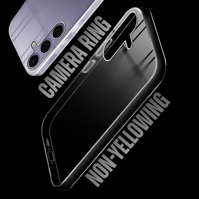 Crystal Shield Hard Case with Anti-Yellowing and Colorful Camera Guard for Samsung A54 5G