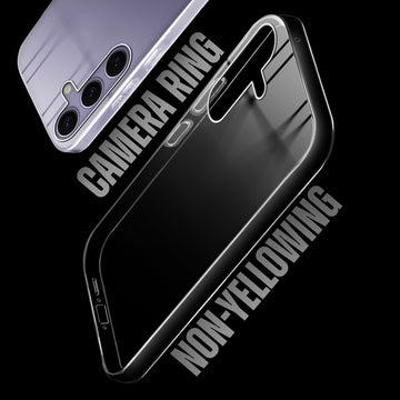 Crystal Shield Hard Case with Anti-Yellowing and Colorful Camera Guard for Samsung A54 5G