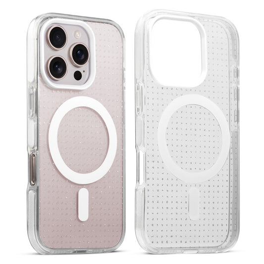 Stunning Dual Shade Starry Wireless Charging Support Hard Back Case for Apple iPhone 16 Pro with Colourful Raised Camera Edges
