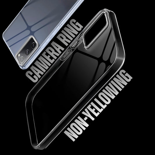 Crystal Shield Hard Case with Anti-Yellowing and Colorful Camera Guard for Samsung S20 FE 5G