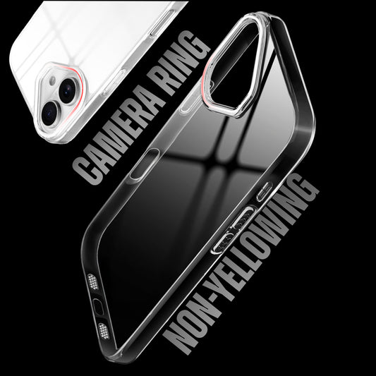 Crystal Shield Hard Case with Anti-Yellowing and Colorful Camera Guard for Apple iPhone 16