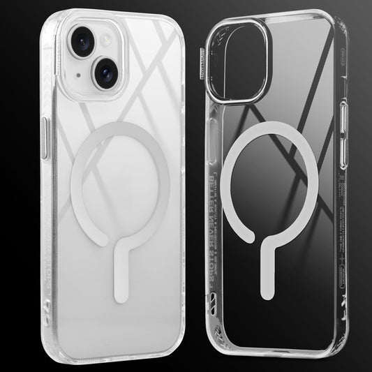 360° Air-Cushioned Protection Back Case For Apple iPhone 13 Jelly Transparent MagSafe Compatible with Metal Finish Buttons