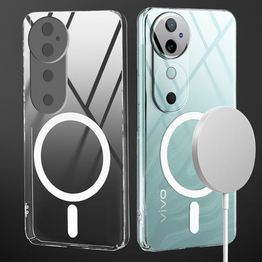 Crystal Clear Hard Back Anti-Yellowing with MagSafe Compatibility Phone Case For Vivo V40 5G