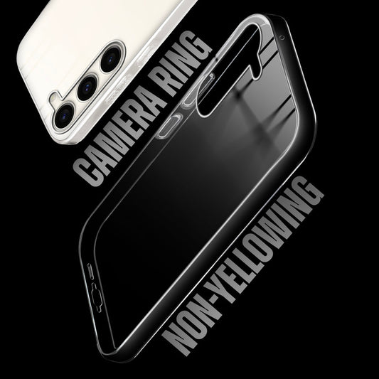 Crystal Shield Hard Case with Anti-Yellowing and Colorful Camera Guard for Samsung S23 5G