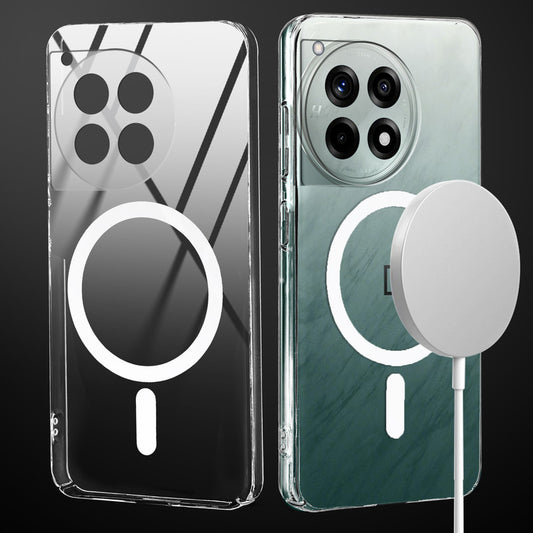 Crystal Clear Hard Back Anti-Yellowing with MagSafe Compatibility Phone Case For OnePlus 12R 5G