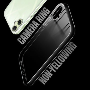 Crystal Shield Hard Case with Anti-Yellowing and Colorful Camera Guard for Samsung A06 5G