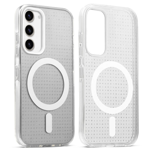 Stunning Dual Shade Starry MagSafe Hard Back Case for Samsung S23 5G with Colourful Raised Camera Edges