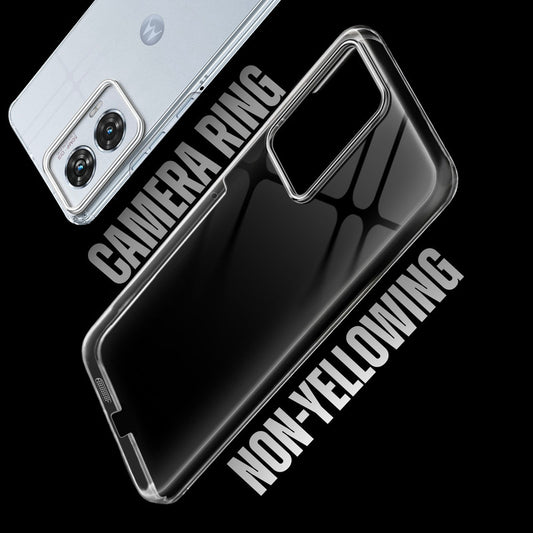 Crystal Shield Hard Case with Anti-Yellowing and Colorful Camera Guard for Motorola Moto Edge 50 Fusion 5G