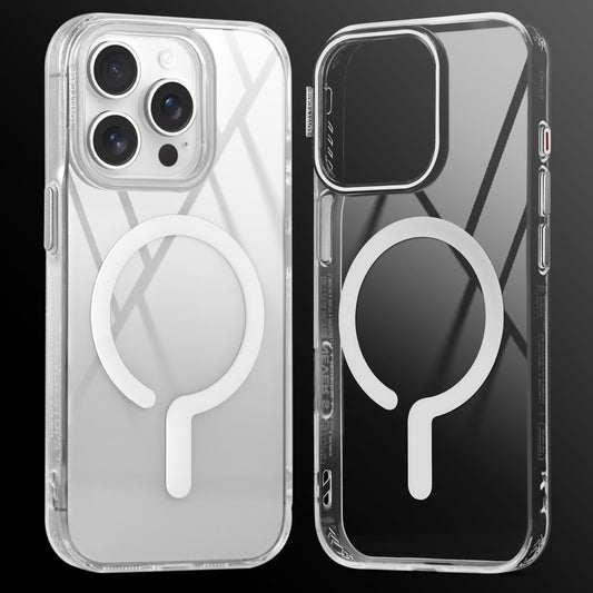 360° Air-Cushioned Protection Back Case For Apple iPhone 15 Pro Jelly Transparent MagSafe Compatible with Metal Finish Buttons