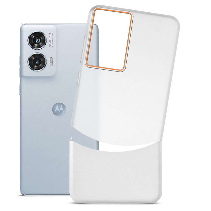 Frosted Case With 2-Cut Interlock For Motorola Moto G96 5G