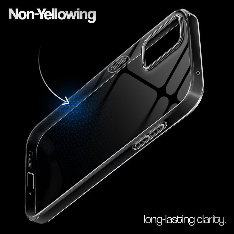 Transparent Camera Shell Crystal Clear Anti-Yellow Transparent Back Cover Case With Camera Ring