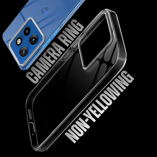 Crystal Shield Hard Case with Anti-Yellowing and Colorful Camera Guard for Motorola Moto Edge 50 Neo 5G
