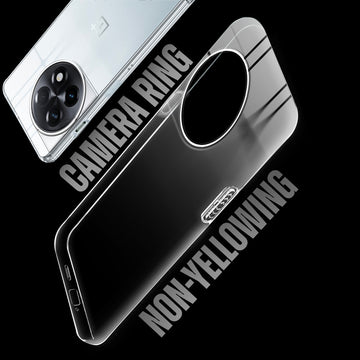 Crystal Shield Hard Case with Anti-Yellowing and Colorful Camera Guard for OnePlus 11R 5G